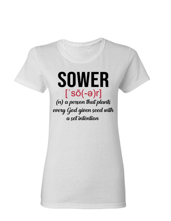 sower white tshirt